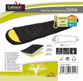 Śpiwór mumia Sofia 210cm