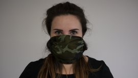 Maseczka bawełniana wzór 95 kwadrat 3