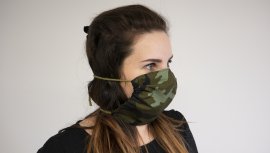 Maseczka bawełniana wzór 95 kwadrat 4