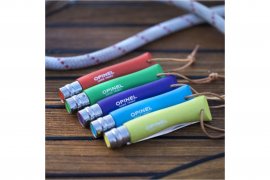 Nóż Opinel 7 Inox zielony z paskiem 4