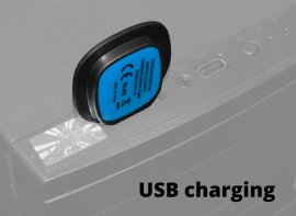 Czapka BLACK z latarką LED USB 4