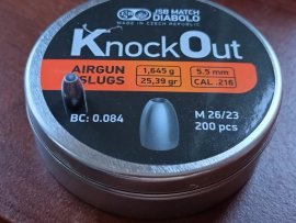 Recenzje: Diabolo JSB KO Slugs .216 5,5mm 1.645g 200 szt. - 1
