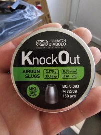 Recenzje: Śrut JSB KO Slugs MKII 6,35mm 150szt - 1