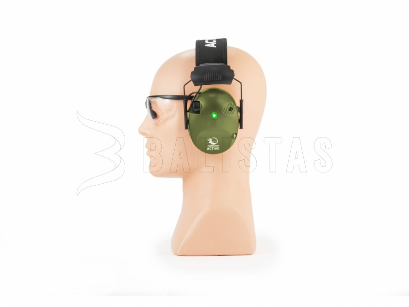 Słuchawki RealHunter aktywne zielone+okulary