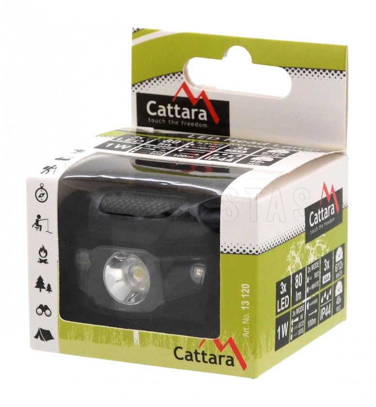 Latarka czołowa LED 80 lm czarna 6