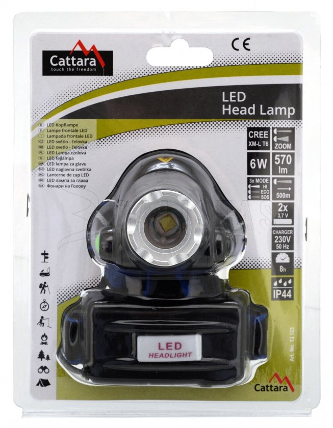 Latarka czołowa LED 570 lm zoom