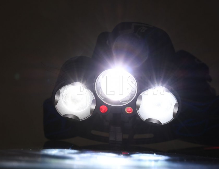 Latarka czołowa LED 400lm (1x XM-L+2x XP-E) 6