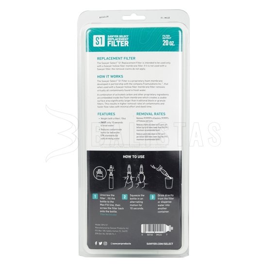 Butelka Sawyer S1 Foam Filter 3