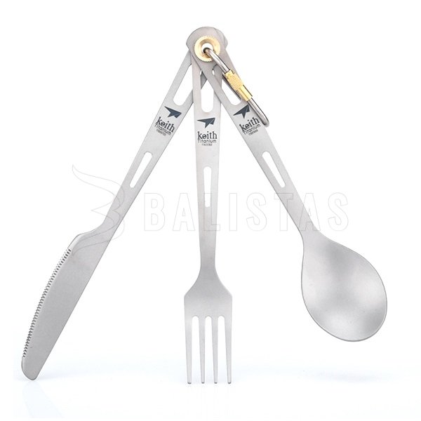 Tytanowy zestaw sztućców Keith Cutlery Set