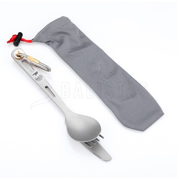 Tytanowy zestaw sztućców Keith Cutlery Set 6