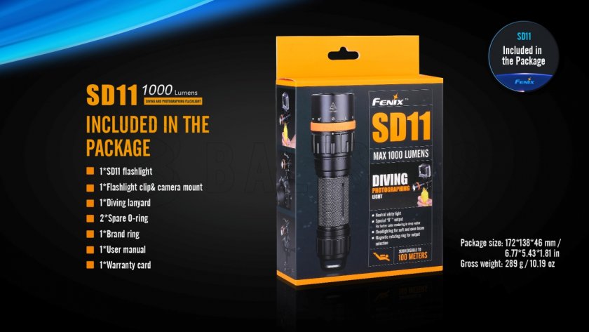 Latarka nurkowa LED Fenix SD11