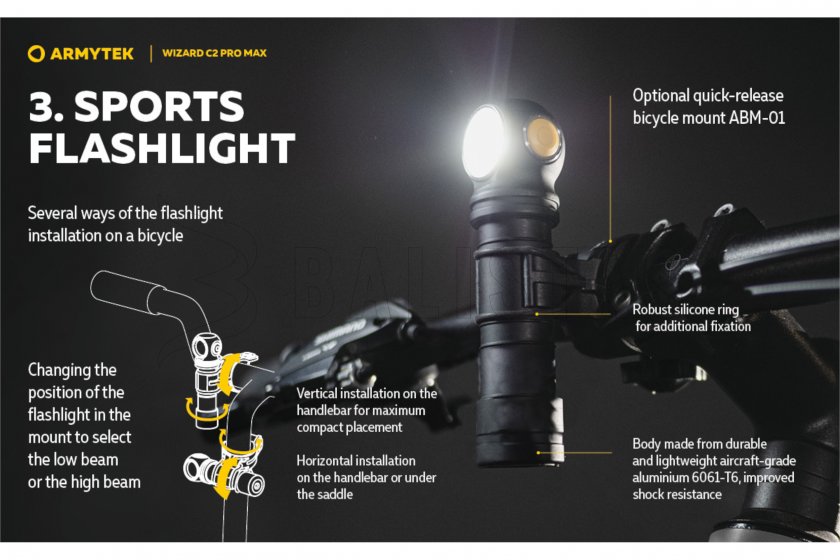 Latarka czołowa Armytek Wizard C2 Pro MAX zimne światło 18