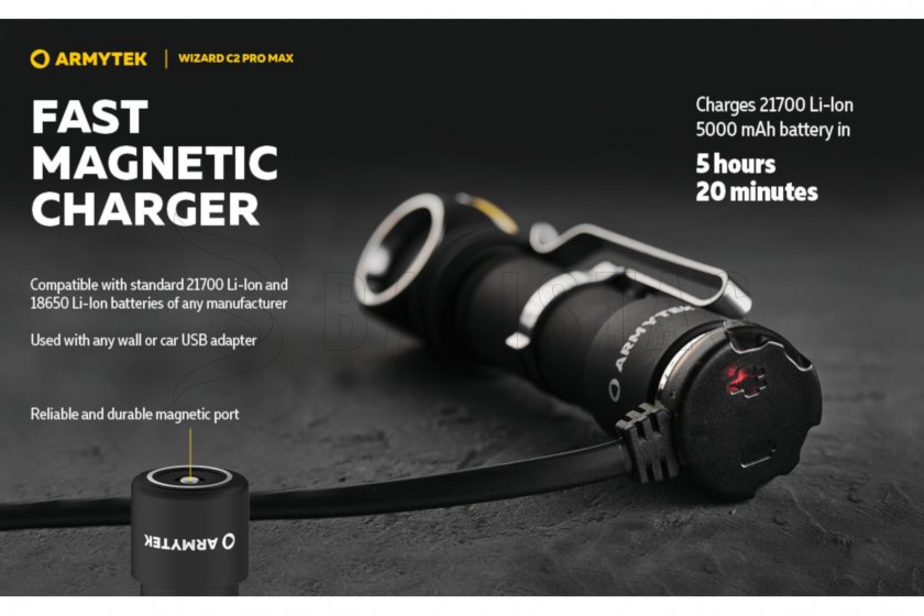 Latarka czołowa Armytek Wizard C2 Pro MAX ciepłe światło 8