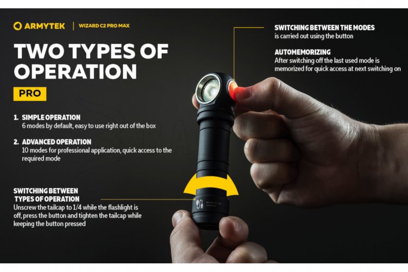 Latarka czołowa Armytek Wizard C2 Pro MAX ciepłe światło 5
