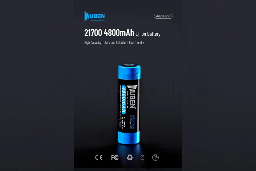 Bateria Wuben 21700 B Li-Ion 4800mAh 5