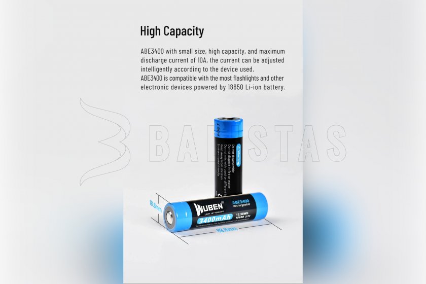 Bateria Wuben 3400B x Li-Ion 3400mAh 8
