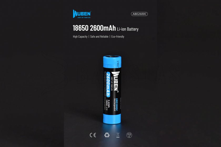 Bateria Wuben 2600B/18650 Li-Ion 2600mAh 6