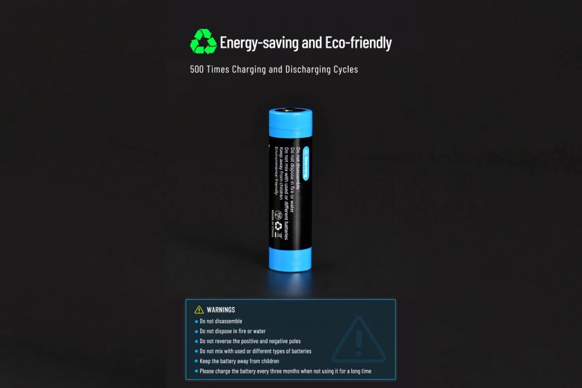 Bateria Wuben 2600B/18650 Li-Ion 2600mAh 9