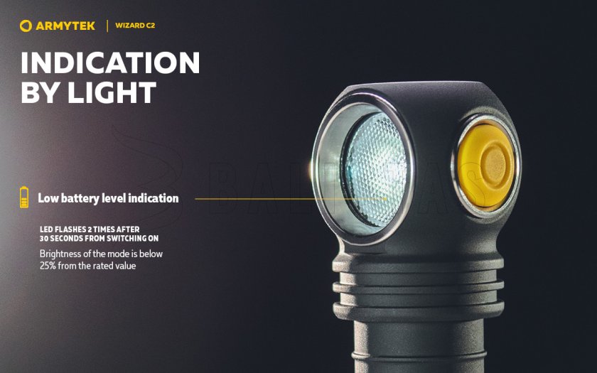 Latarka czołowa Armytek Wizard C2 Ciepłe światło 8