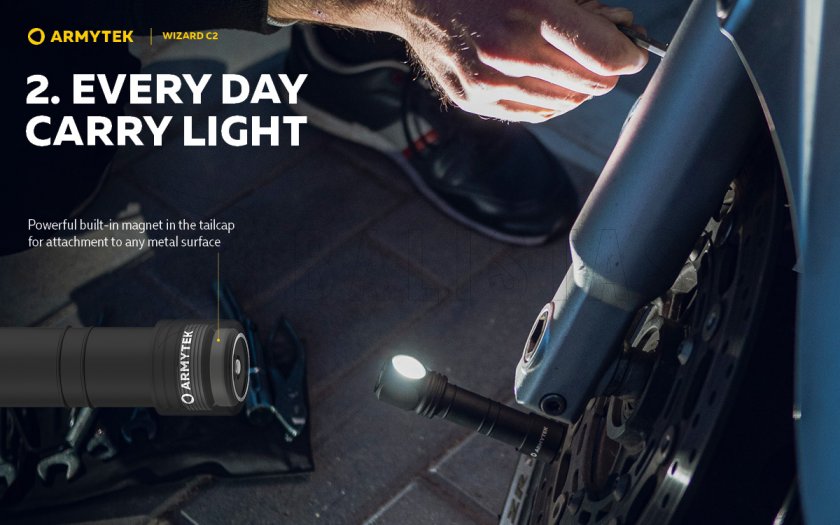 Latarka czołowa Armytek Wizard C2 Ciepłe światło 5
