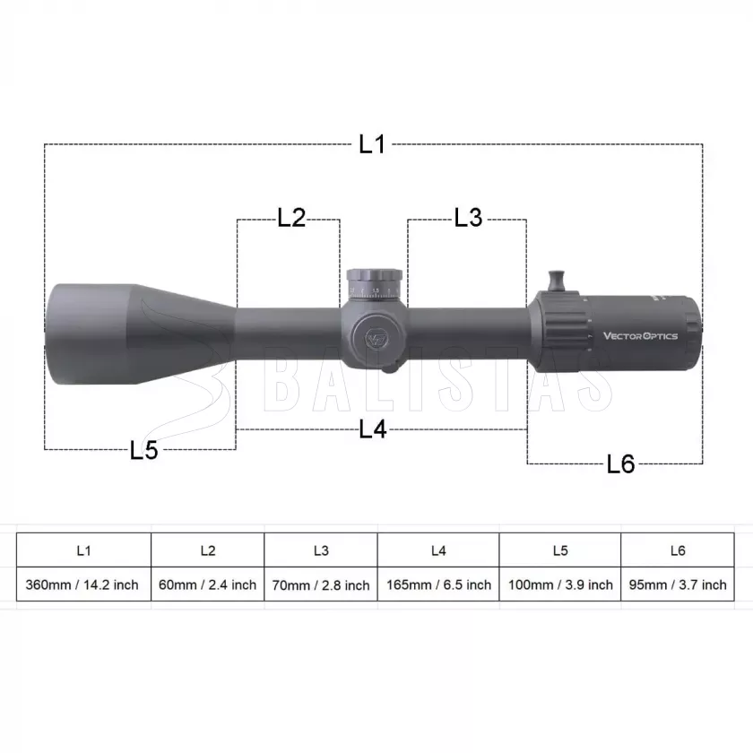 Luneta Vector Optics Marksman 6-24X50 FFP MRAD 7