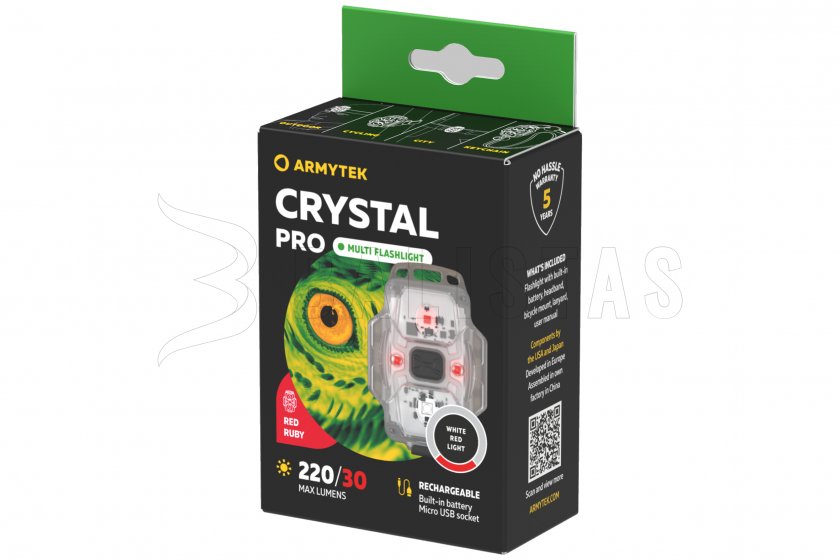 Multifunkcyjna latarka Armytek Crystal Pro - czerwona 5