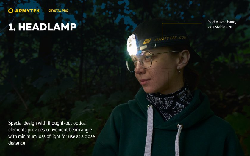 Multifunkcyjna latarka Armytek Crystal Pro - niebieska 13