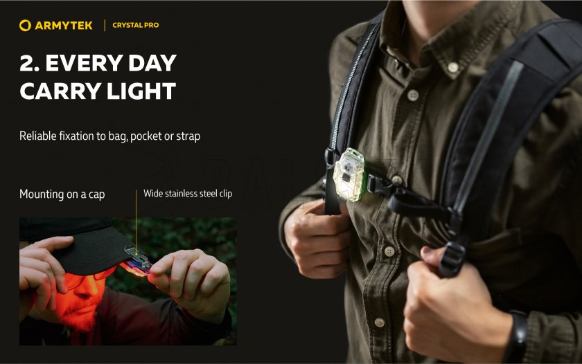 Multifunkcyjna latarka Armytek Crystal Pro - niebieska 14