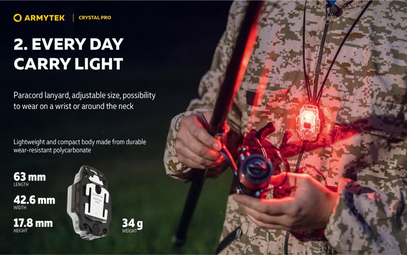 Multifunkcyjna latarka Armytek Crystal Pro - niebieska 15