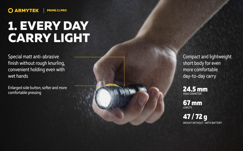 Latarka Armytek Prime C1 Pro ciepłe światło 7