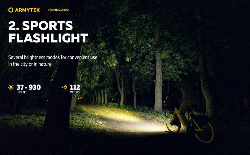 Latarka Armytek Prime C1 Pro ciepłe światło 9
