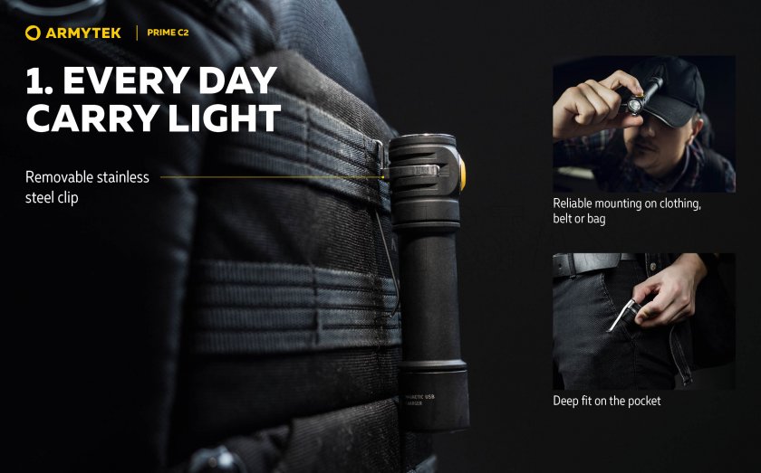 Latarka Armytek Prime C2 - ciepłe światło 6