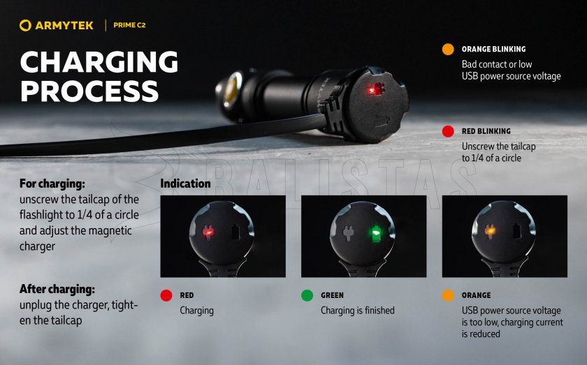 Latarka Armytek Prime C2 - ciepłe światło 13