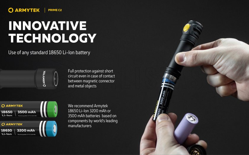 Latarka Armytek Prime C2 - ciepłe światło 12