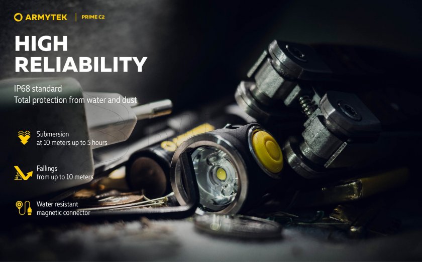 Latarka Armytek Prime C2 - ciepłe światło 15