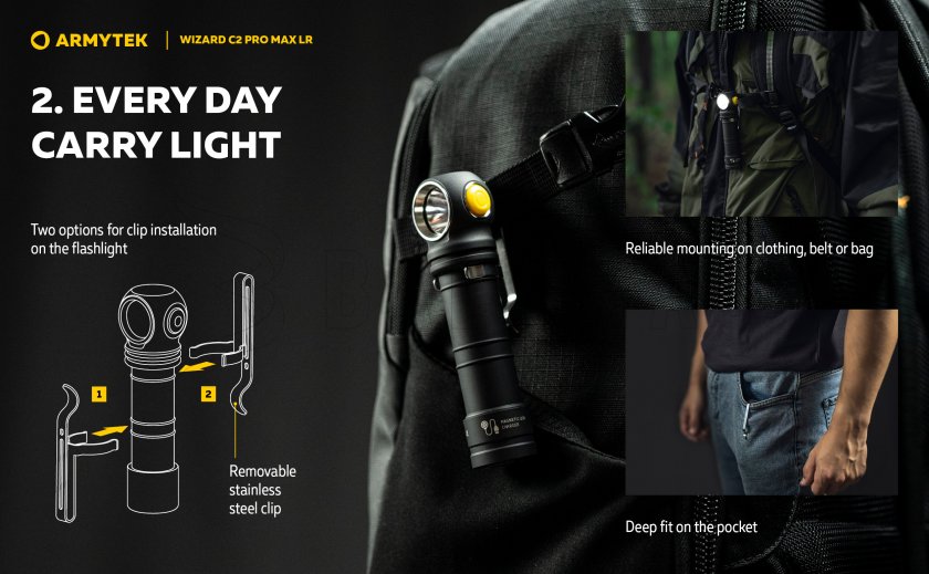 Latarka Armytek Wizard C2 Pro MAX LR zimne światło 16