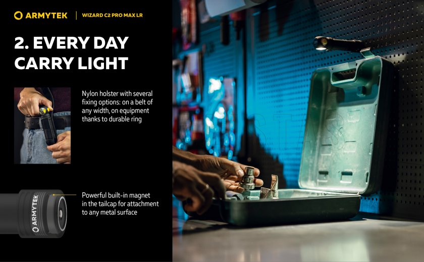 Latarka Armytek Wizard C2 Pro MAX LR zimne światło 17