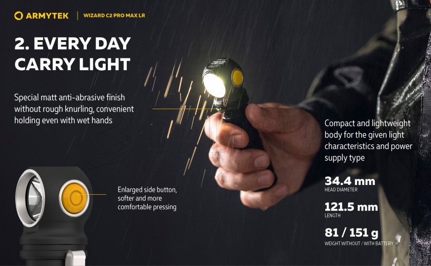 Latarka Armytek Wizard C2 Pro MAX LR zimne światło 18