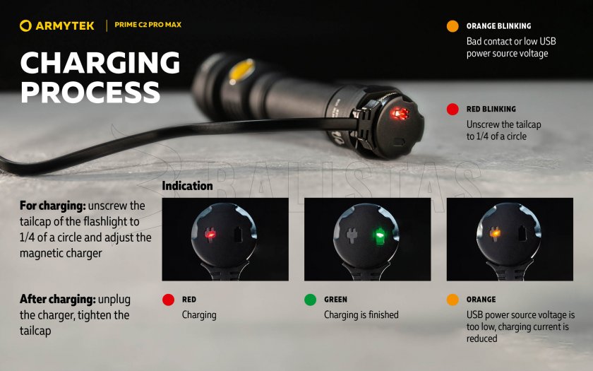 Latarka Armytek Prime C2 Pro Max Ciepłe światło 12