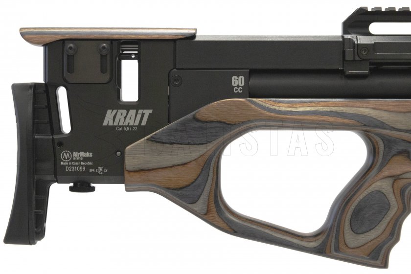 Wiatrówka AirMaks Krait WX 5,5mm Grey Lamino 6