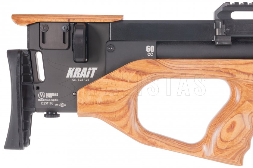 Wiatrówka AirMaks Krait WL 6,35mm Light Brown Lamino 6