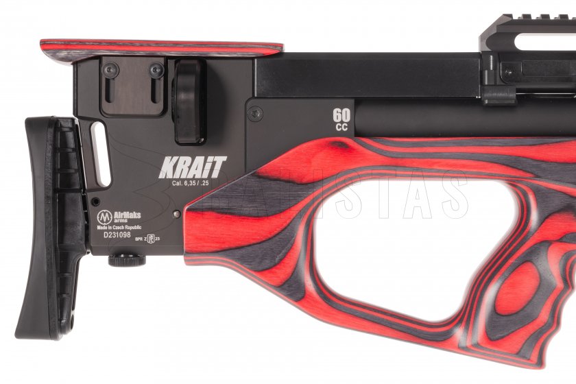 Wiatrówka AirMaks Krait WX 6,35mm Red Lamino 6