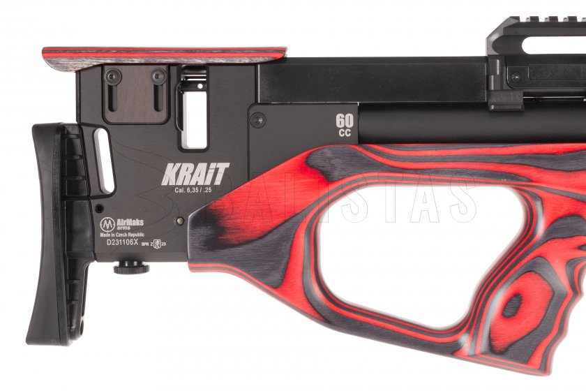 Wiatrówka AirMaks Krait WX Tube 6,35mm Red Lamino 6