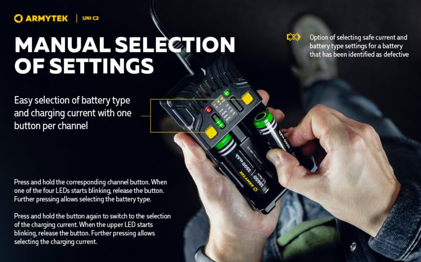 Ładowarka Armytek UNI C2 plug type C 7