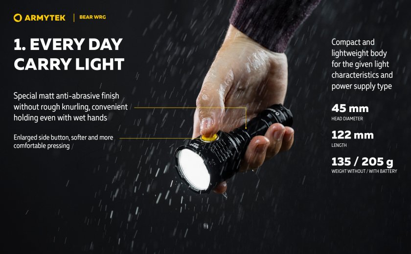 Wielofunkcyjna latarka Armytek Bear WRG 14