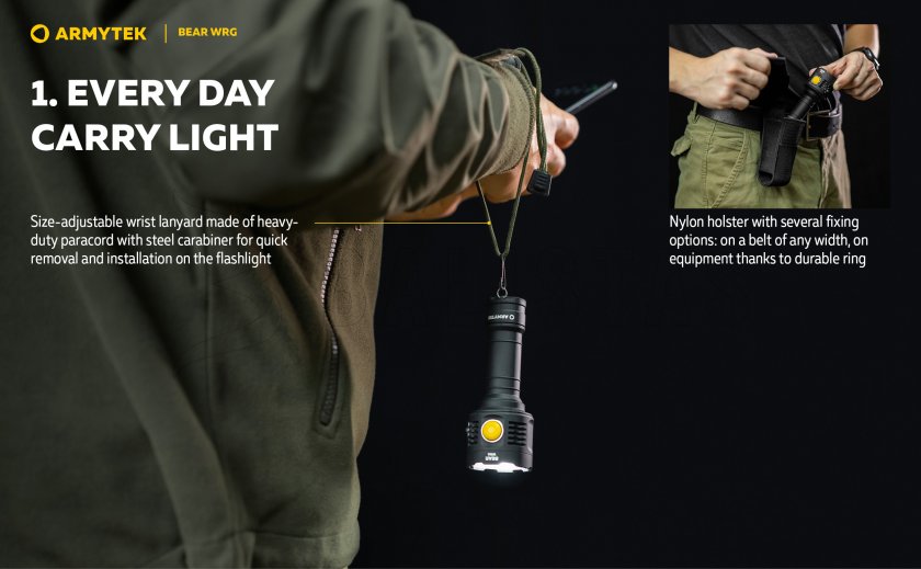 Wielofunkcyjna latarka Armytek Bear WRG 15