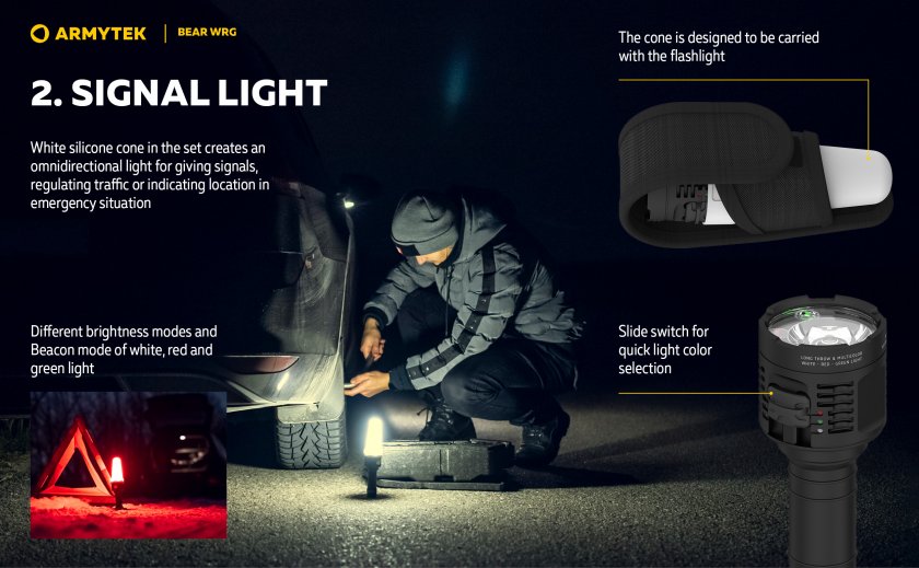 Wielofunkcyjna latarka Armytek Bear WRG 16