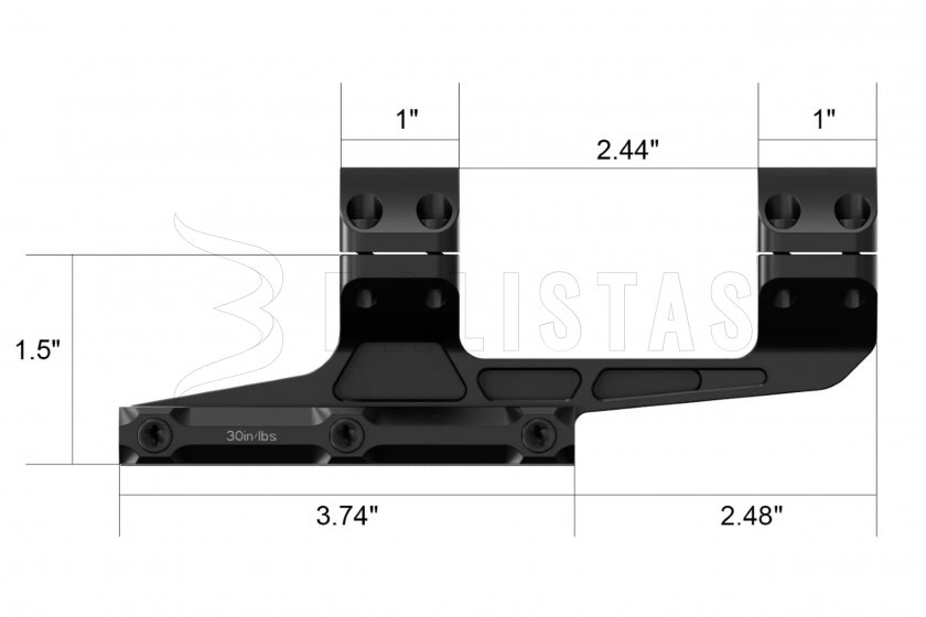 Montaż Arken Rigid Precision 22mm/34mm 1,5" 0MOA 6