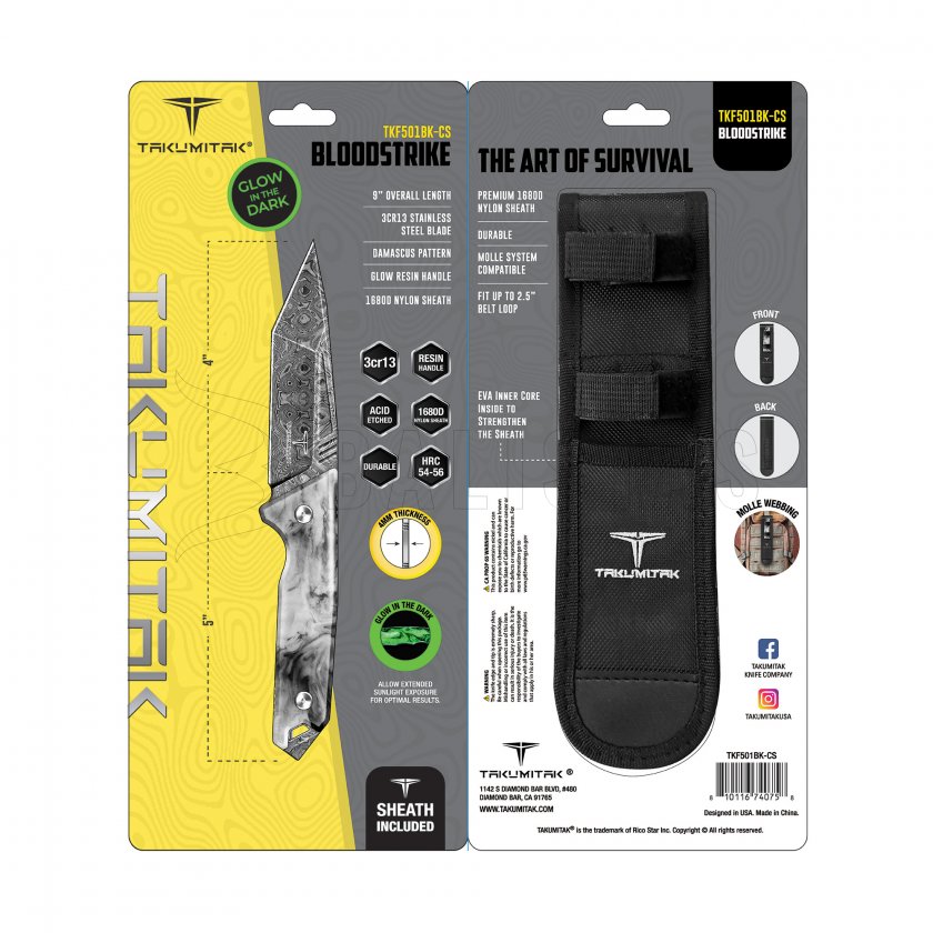 Nóż Takumitak Bloodstrike TKF501BK-CS 4