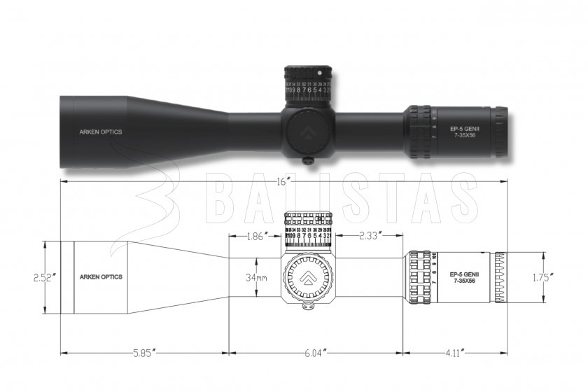 Luneta Arken EP-5 7-35X56 FFP VPR MRAD GENII 7